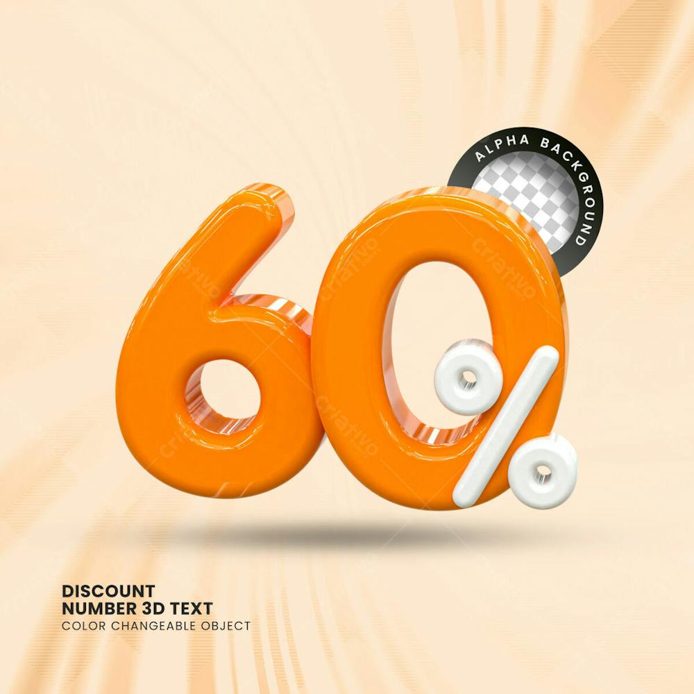 3D Selo Discount Tag 3D Render Psd Composition