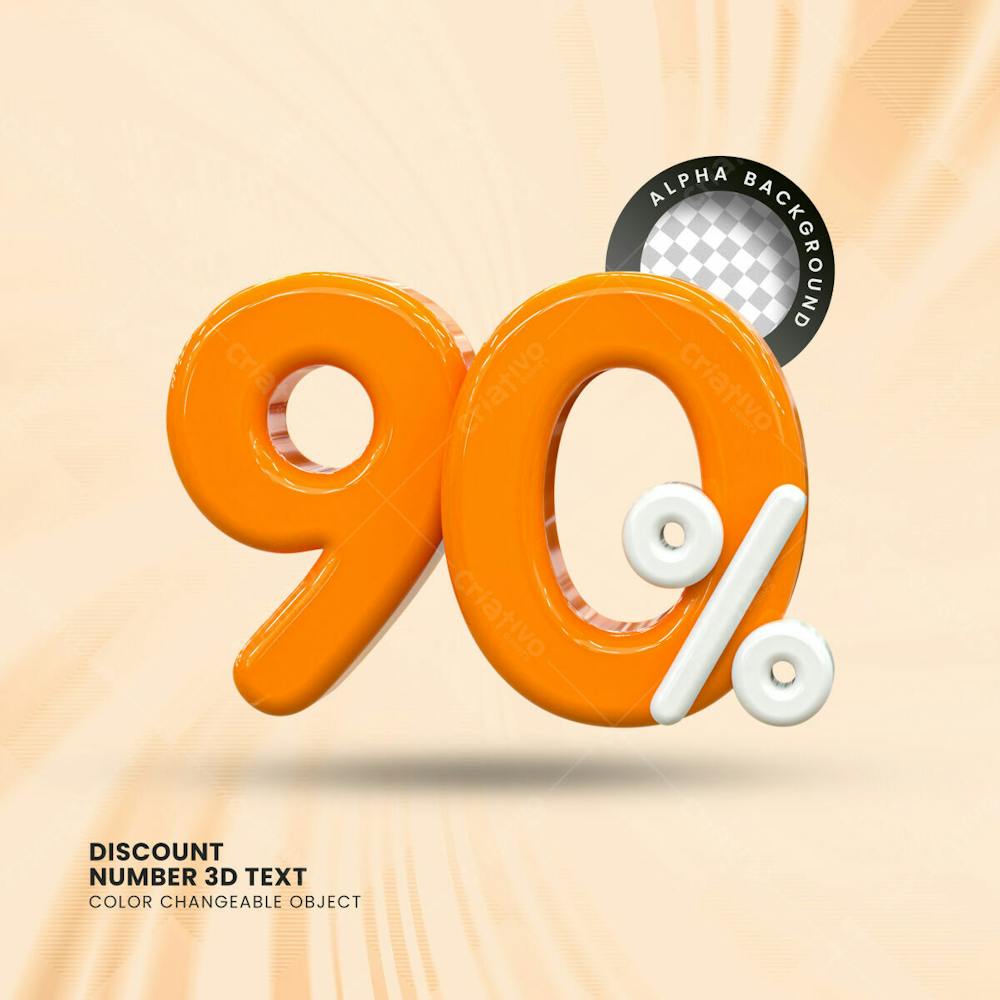 3D Selo Discount Tag 3D Render Psd Composition