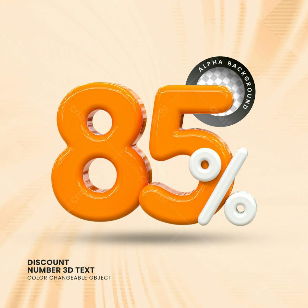 3D Selo Discount Tag 3D Render Psd Composition