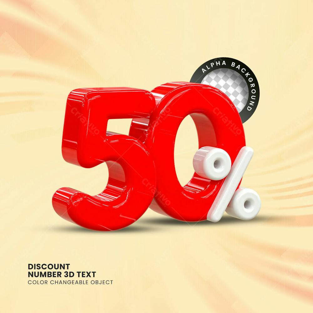 3D Selo Discount Tag 3D Render Psd Composition