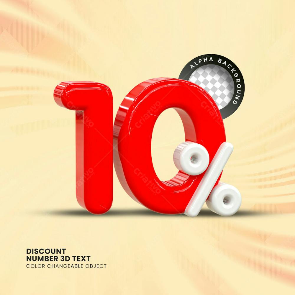 3D Selo Discount Tag 3D Render Psd Composition
