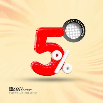 3D Selo Discount Tag 3D Render Psd Composition
