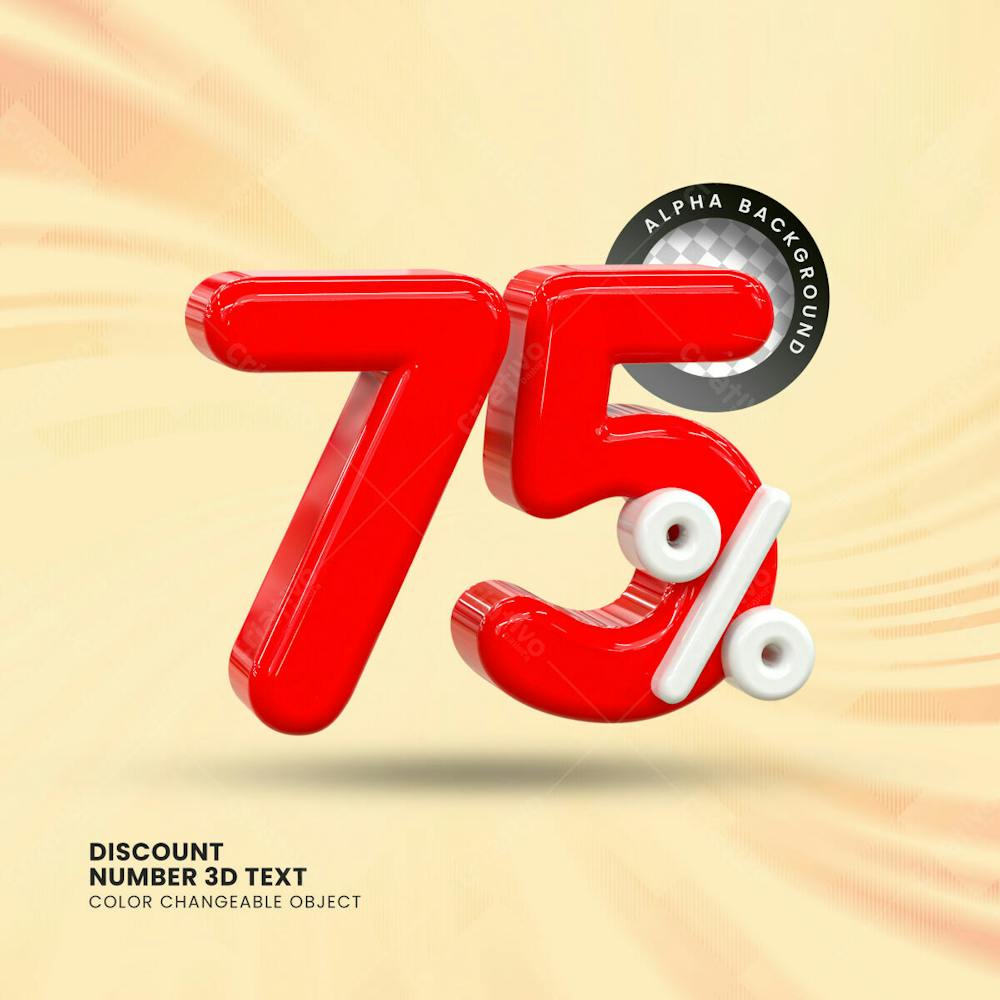 3D Selo Discount Tag 3D Render Psd Composition