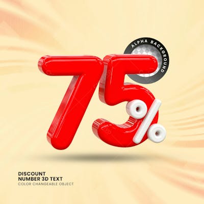 3D Selo Discount Tag 3D Render Psd Composition