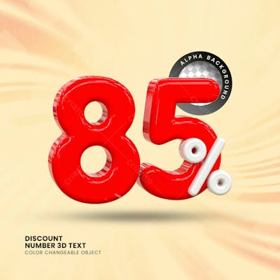 3D Selo Discount Tag 3D Render Psd Composition