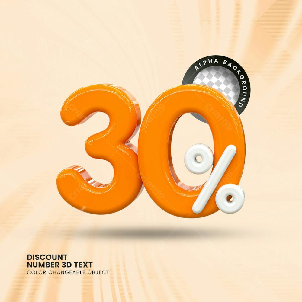 3D Selo Discount Tag 3D Render Psd Composition