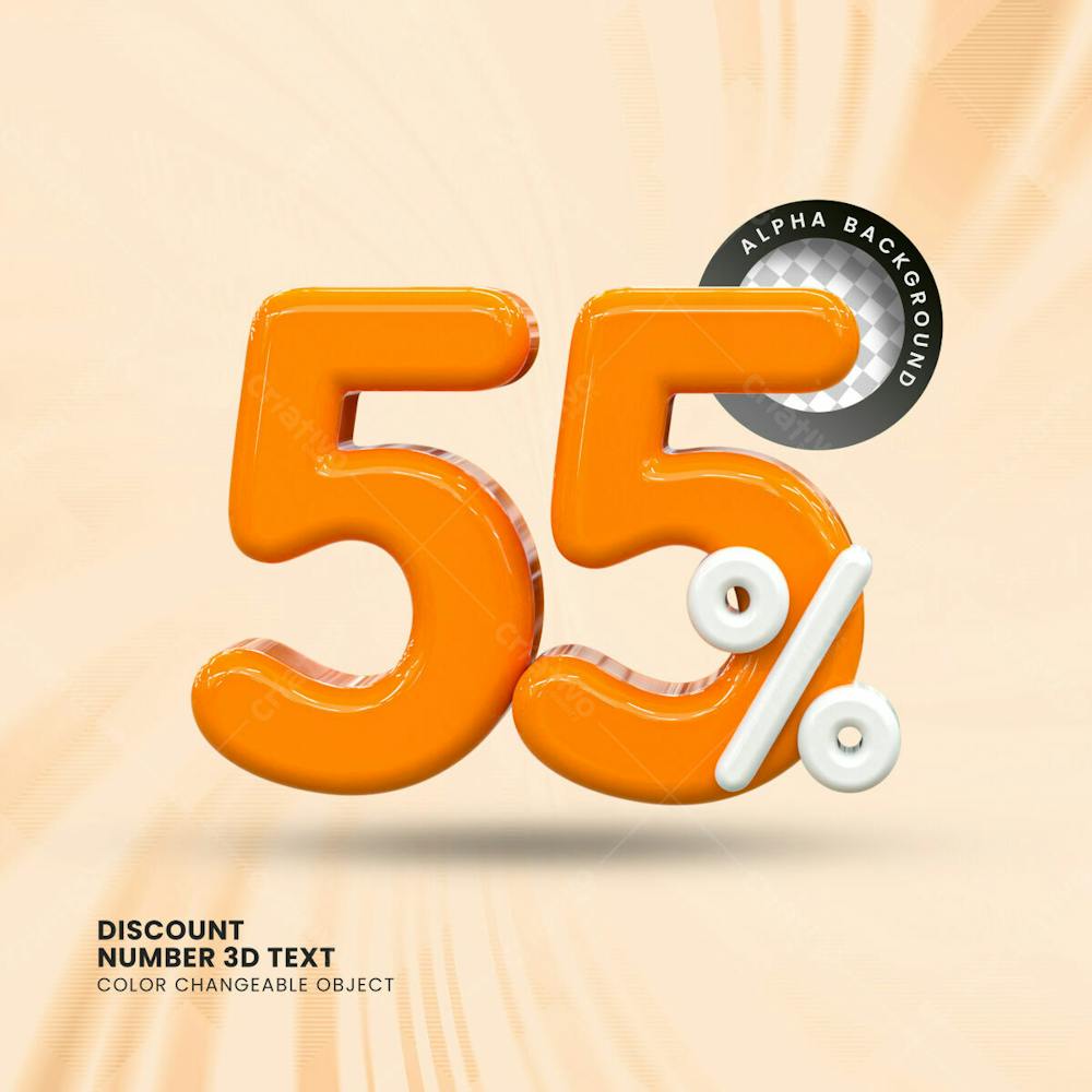3D Selo Discount Tag 3D Render Psd Composition