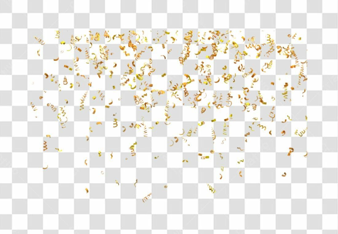 Decoração Festa Confeito Dourado PNG com fundo transparente