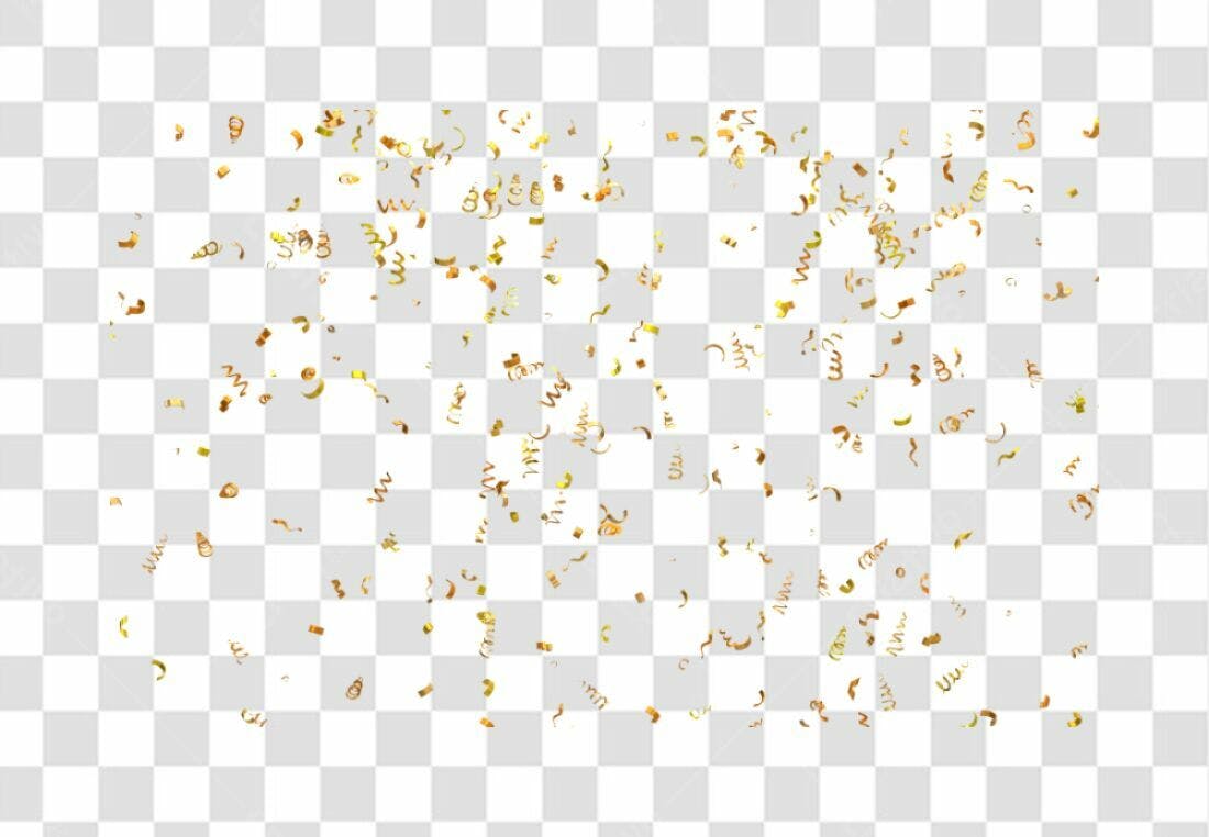 Icone Festa Confetes Dourados PNG com fundo transparente
