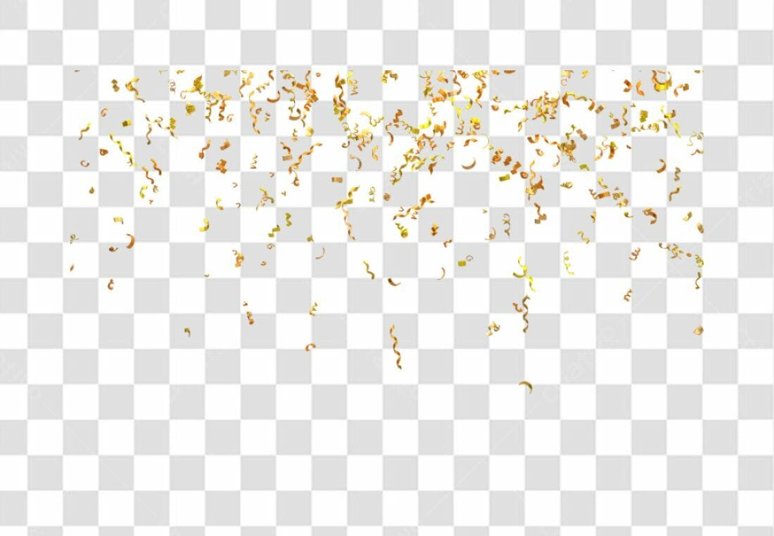 Decoração Confeito Dourado PNG com fundo transparente