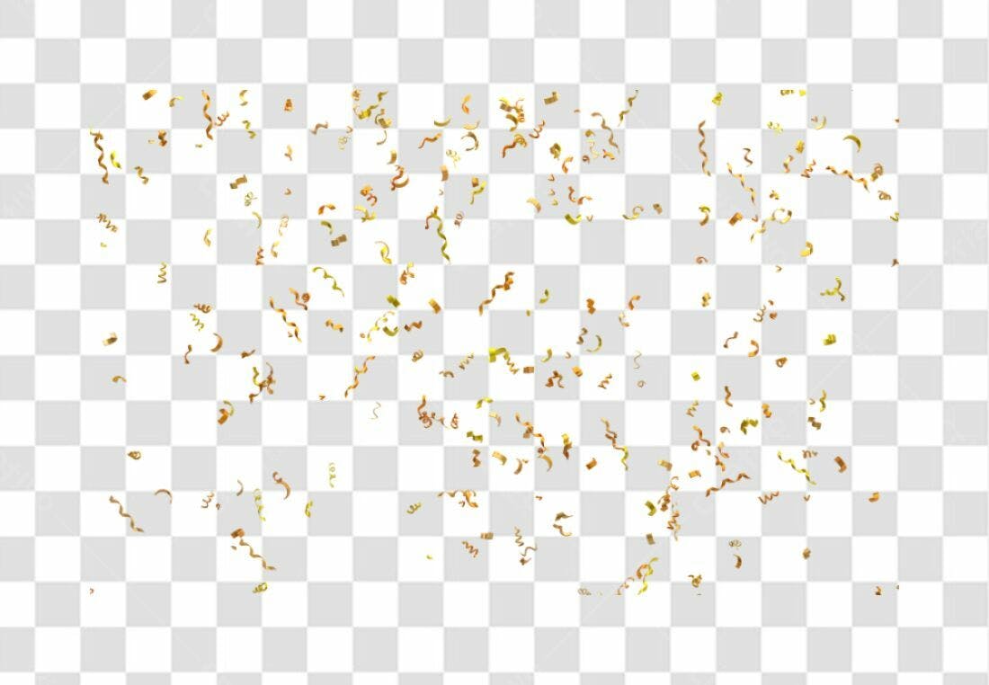 Decoração Festa Confeito dourado PNG com fundo transparente