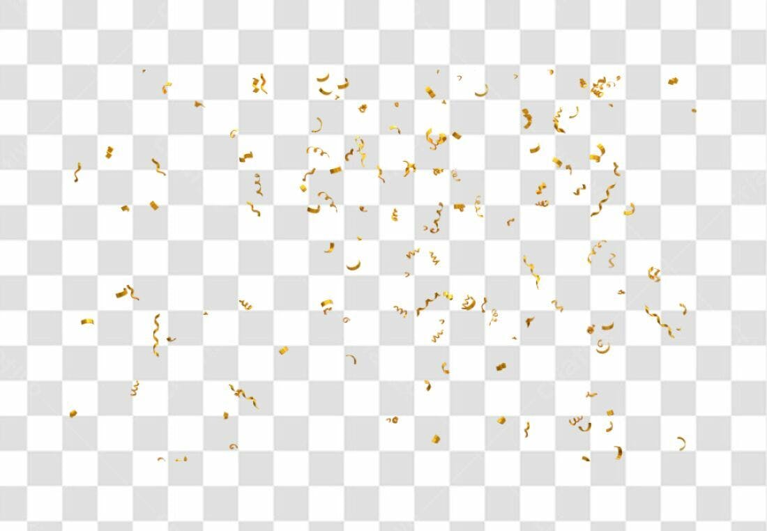 Decoração Confeito dourado PNG com fundo transparente