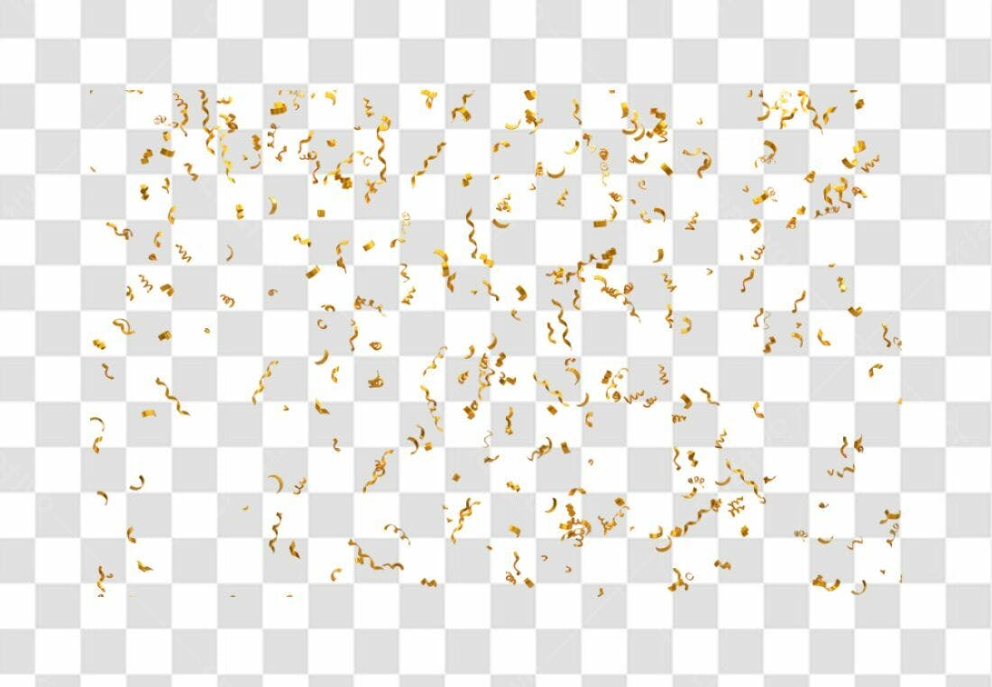 PNG Confeito Dourado Fundo Transparente para Festa