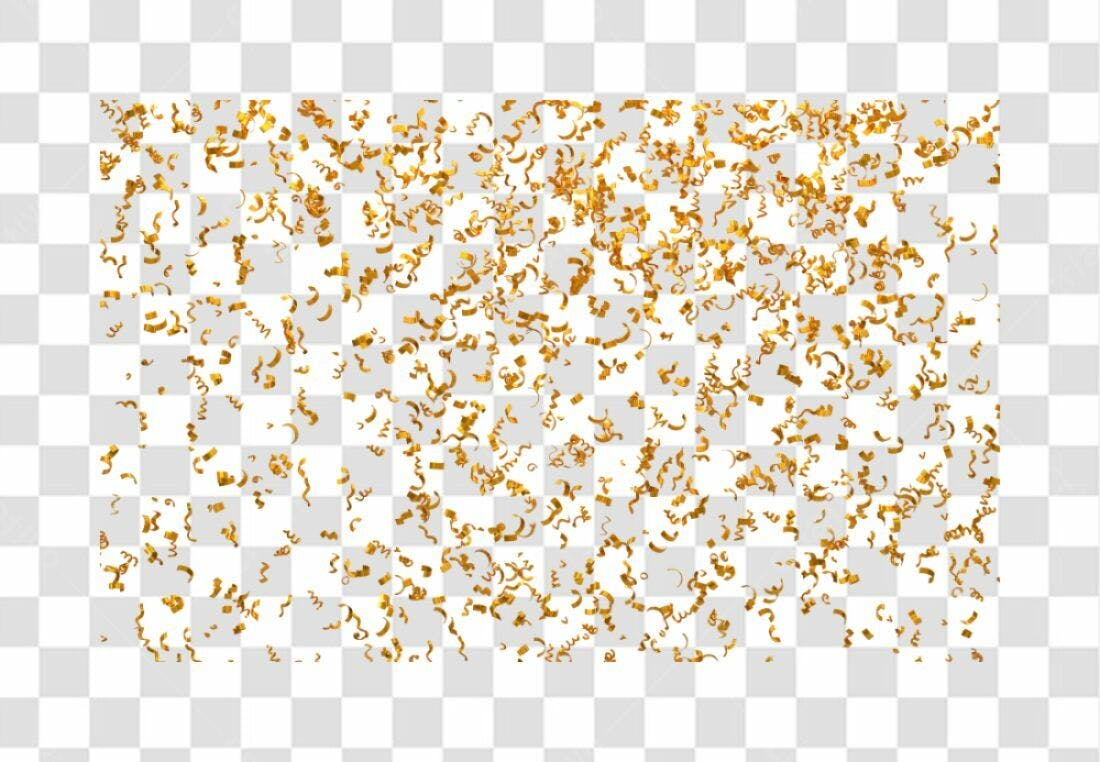 Confete PNG com fundo transparente para celebração