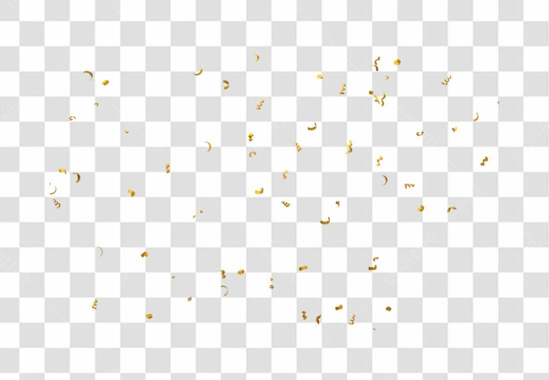 Confete Dourado PNG com fundo transparente