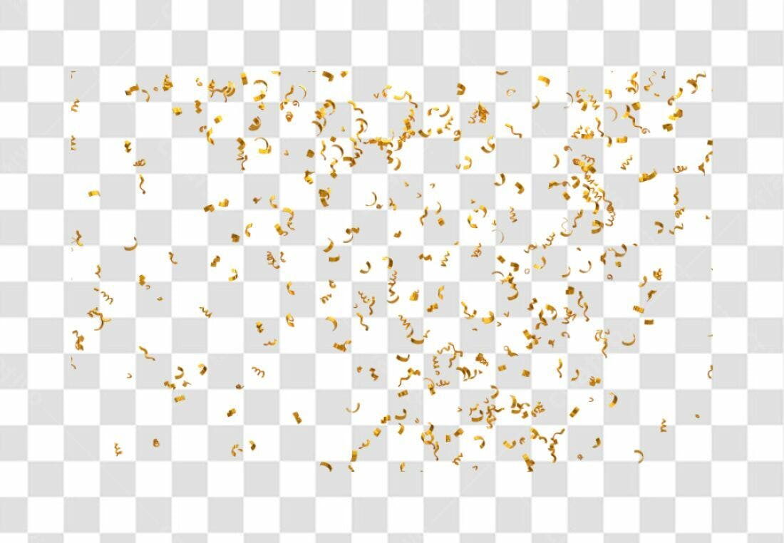 Decoração Festa Confeito Dourado PNG com fundo transparente