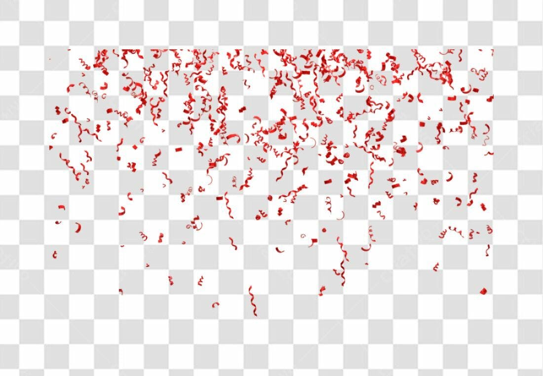 Confete PNG com fundo transparente para festa