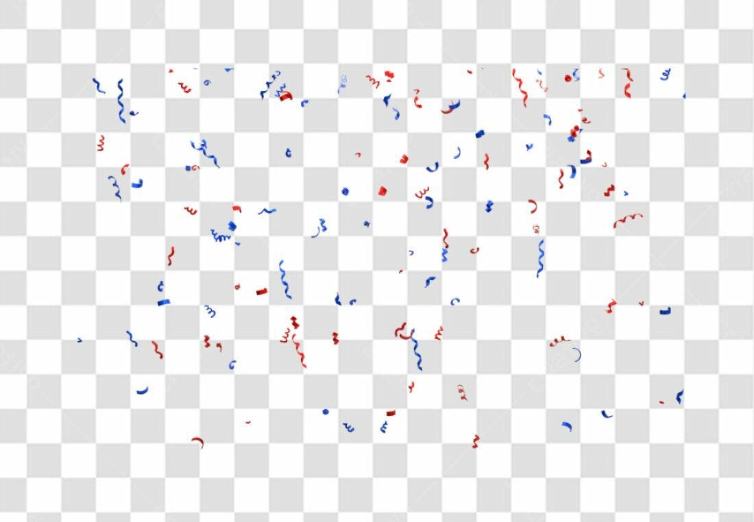 Confete PNG com fundo transparente para festas