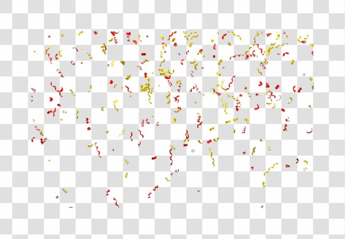 Icone Festa Confeito Vermelho e Dourado PNG com fundo transparente