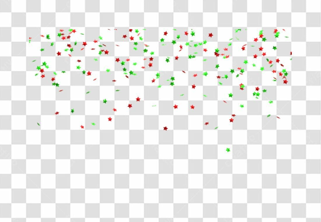 Confete PNG com fundo transparente Natal
