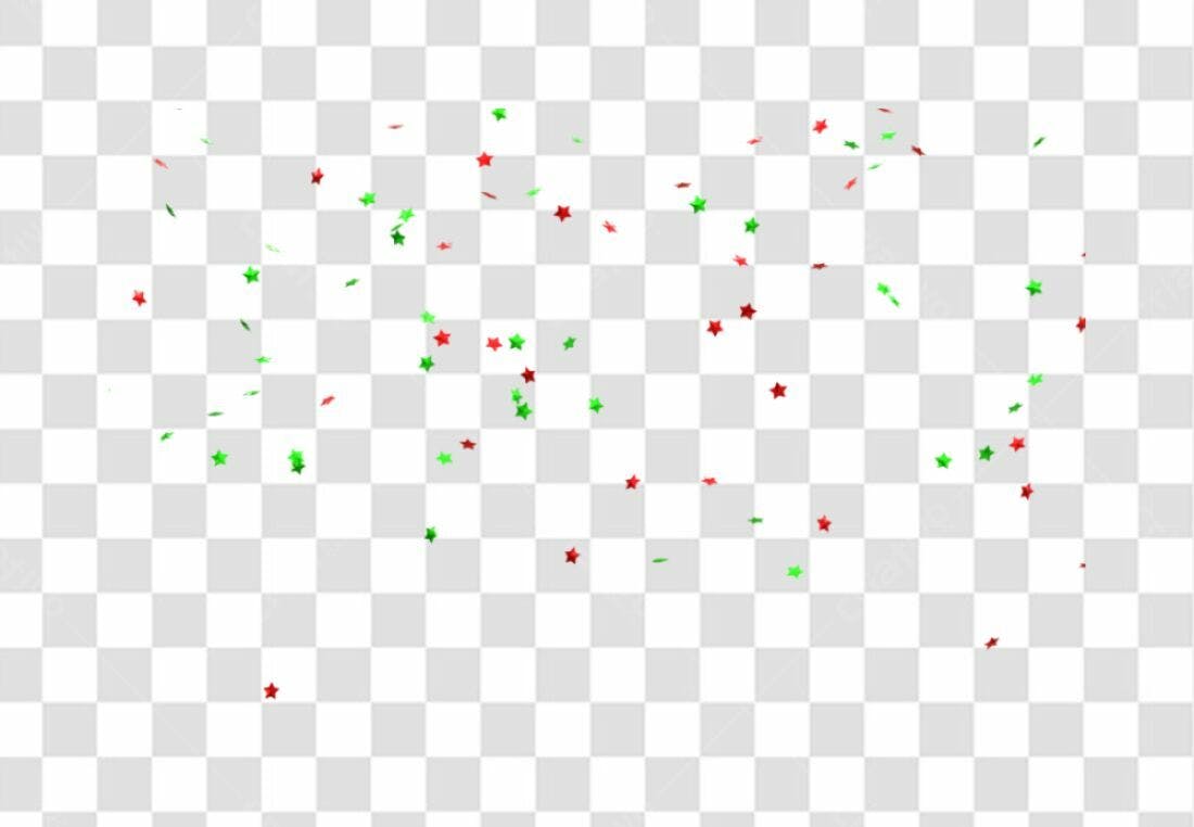 Confete Natalino PNG com fundo transparente