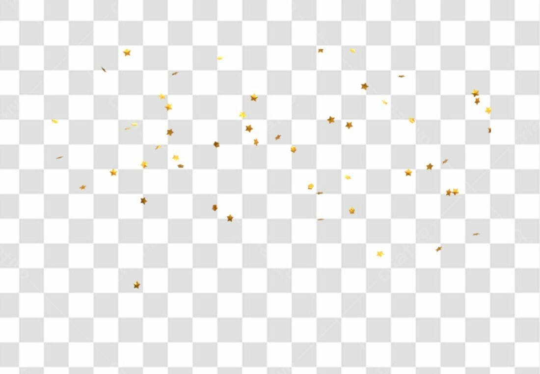 Icone de estrelas douradas PNG com fundo transparente