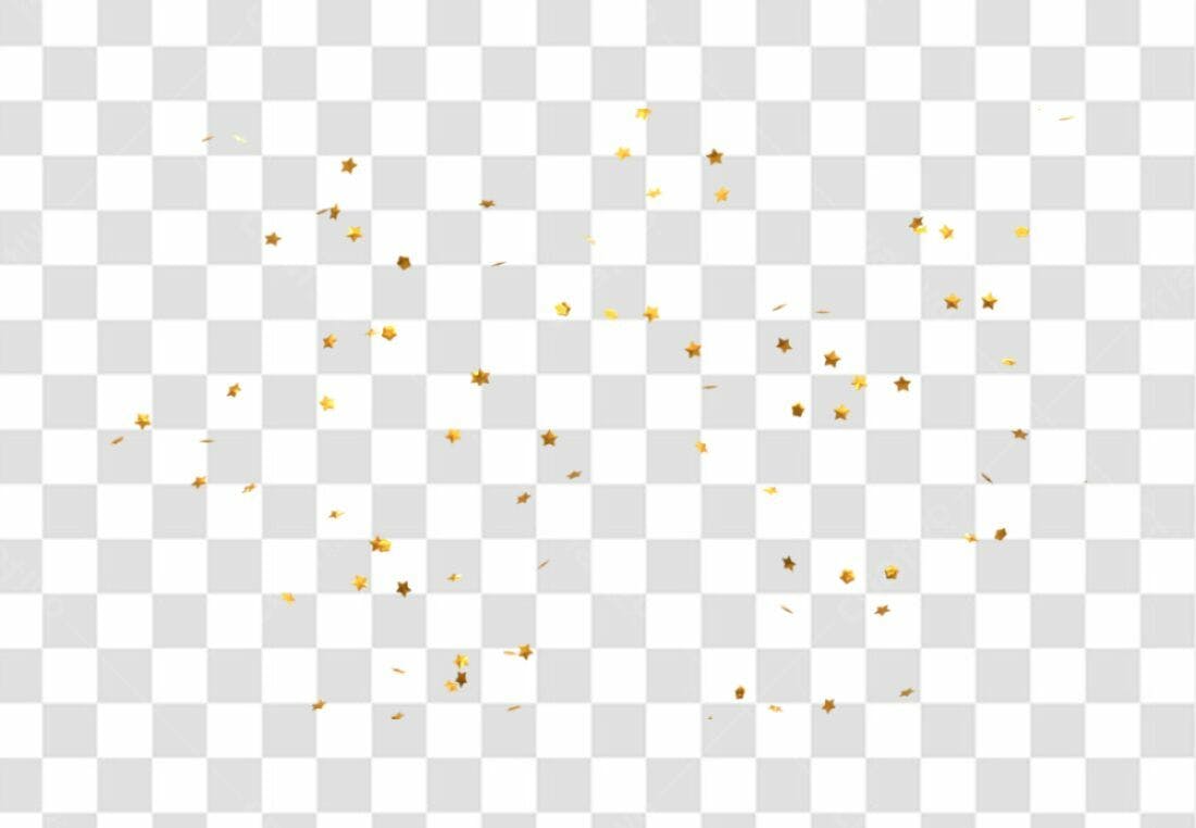 Icone Festa Estrelas Douradas PNG com fundo transparente
