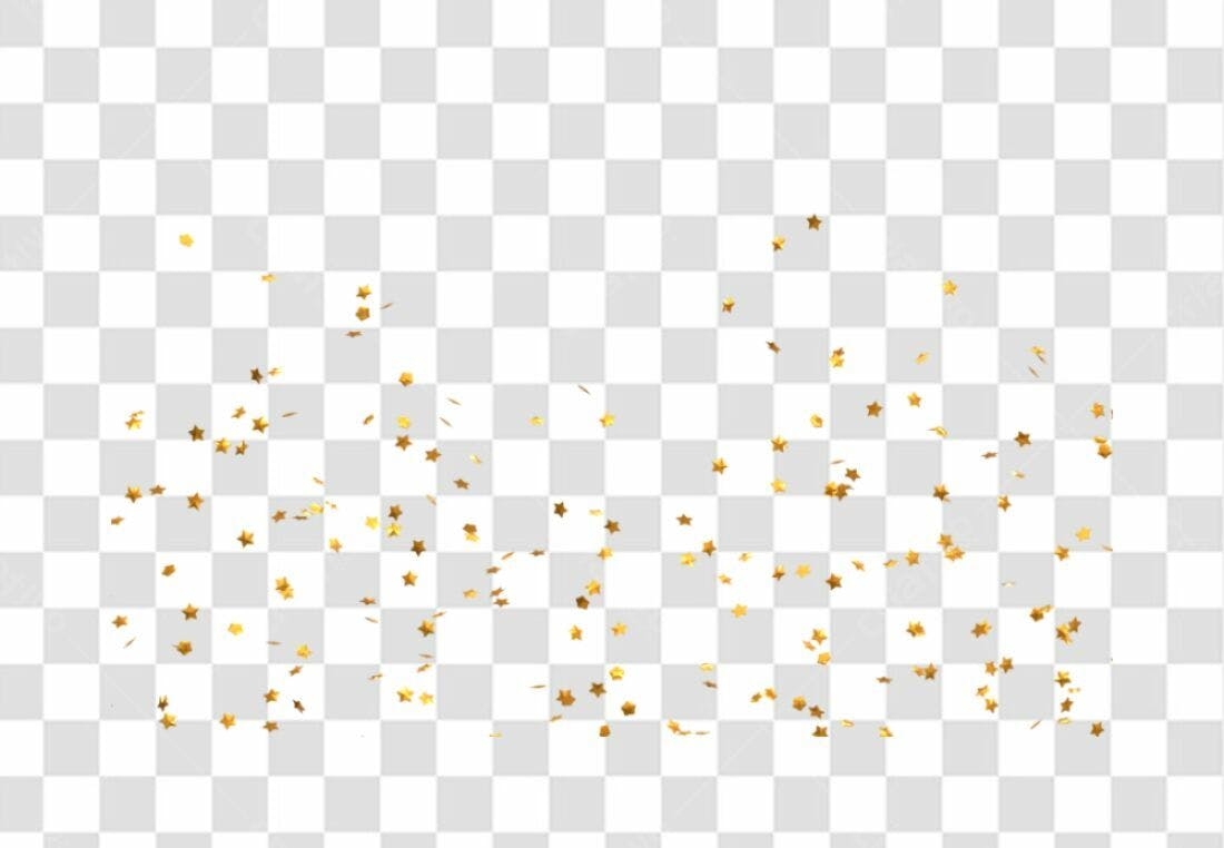 Icone de Confeito Estrelas Douradas PNG com fundo transparente