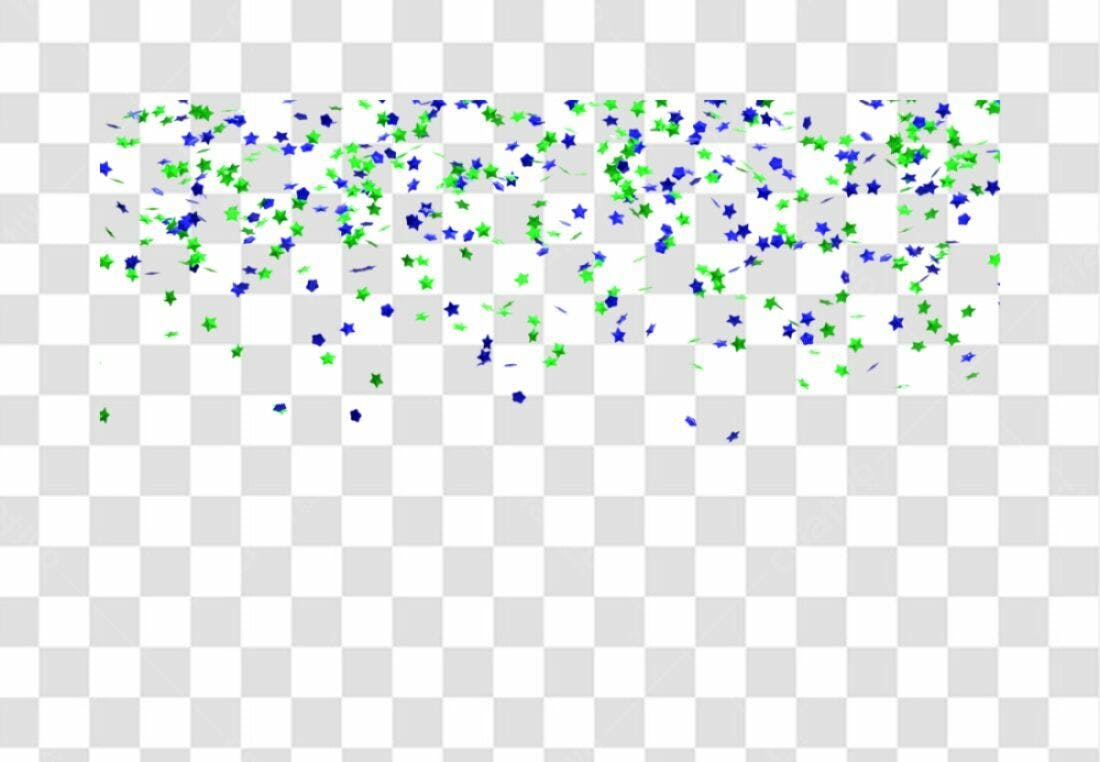 Confete PNG com fundo transparente para festas