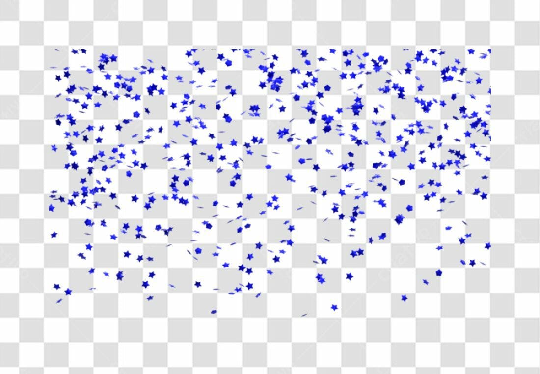 Confete PNG com fundo transparente Estrelas azuis