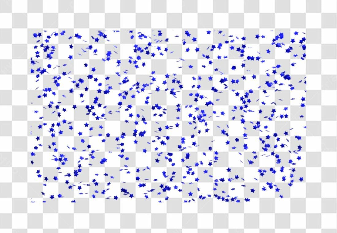 Confete PNG com fundo transparente Estrelas azuis