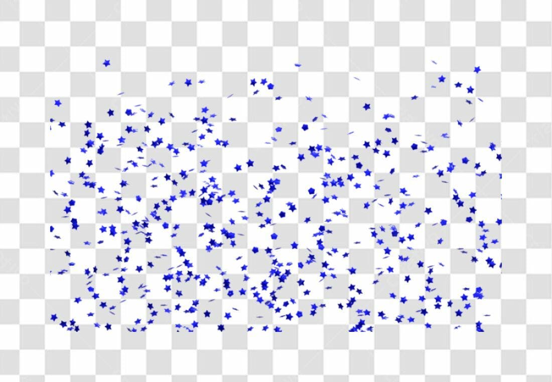 Confete PNG com fundo transparente Estrelas azuis