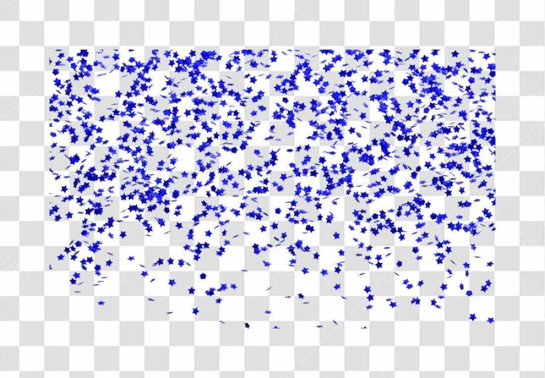 Confete PNG com fundo transparente Estrelas azuis