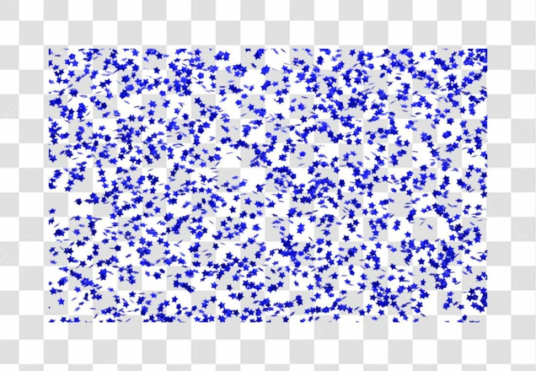 Confete Estrelas Azuis PNG com fundo transparente
