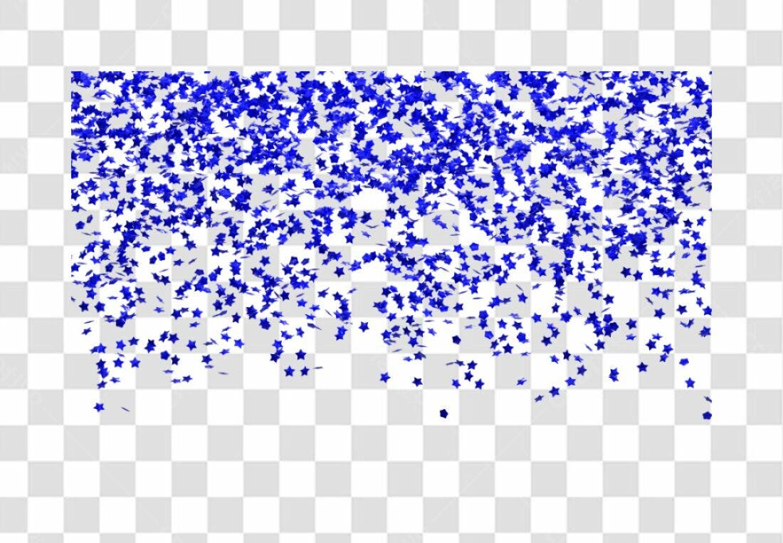Decoração Chuva de Estrelas PNG com fundo transparente