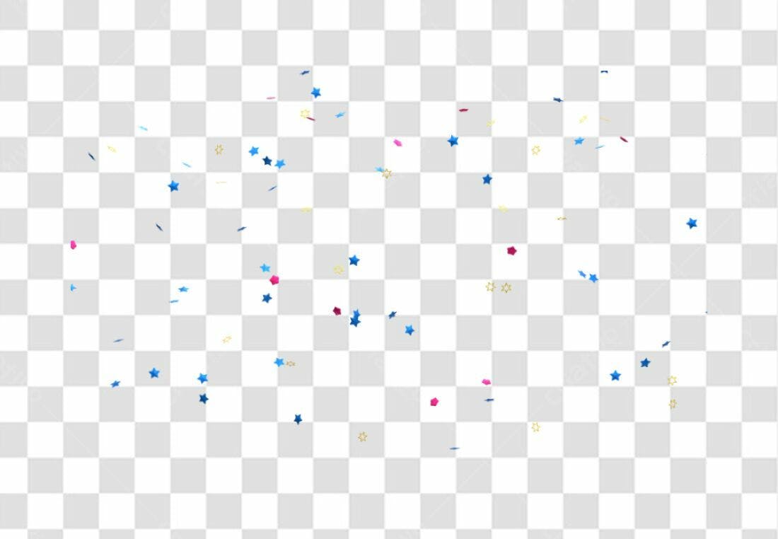 Confete PNG com fundo transparente