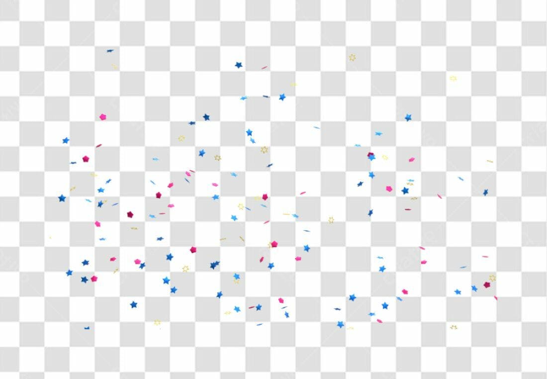 Confete PNG com fundo transparente para festas