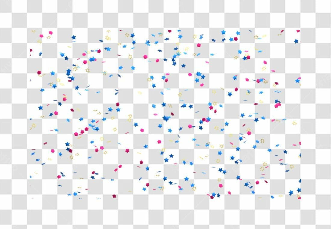 Confete Estrelas PNG com fundo transparente