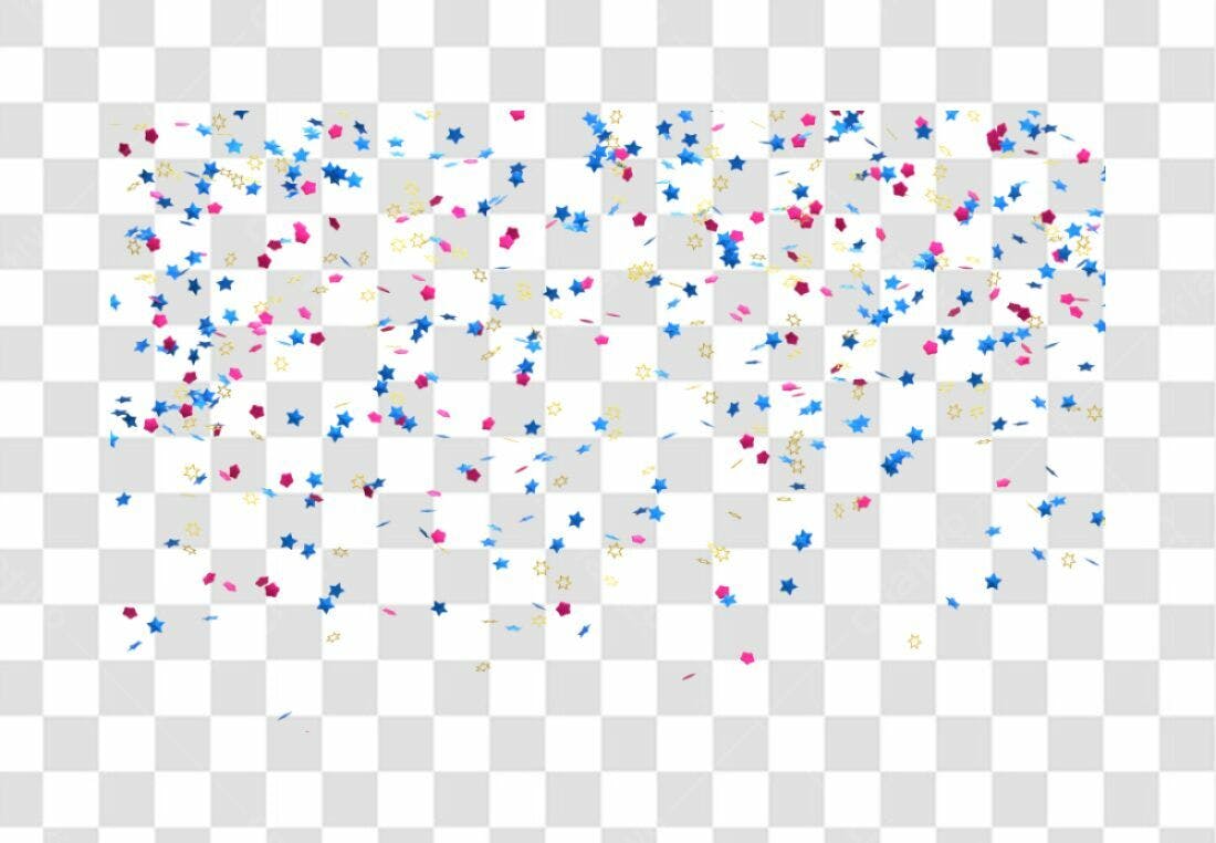 Confete PNG com fundo transparente para festas