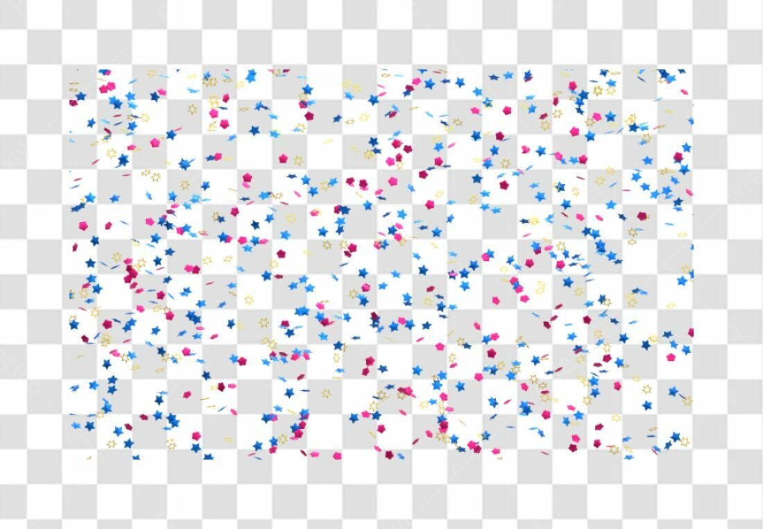 Confete PNG com fundo transparente para festas