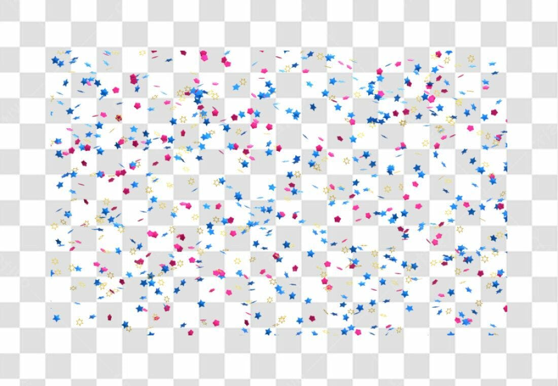 Confete PNG com fundo transparente para festas