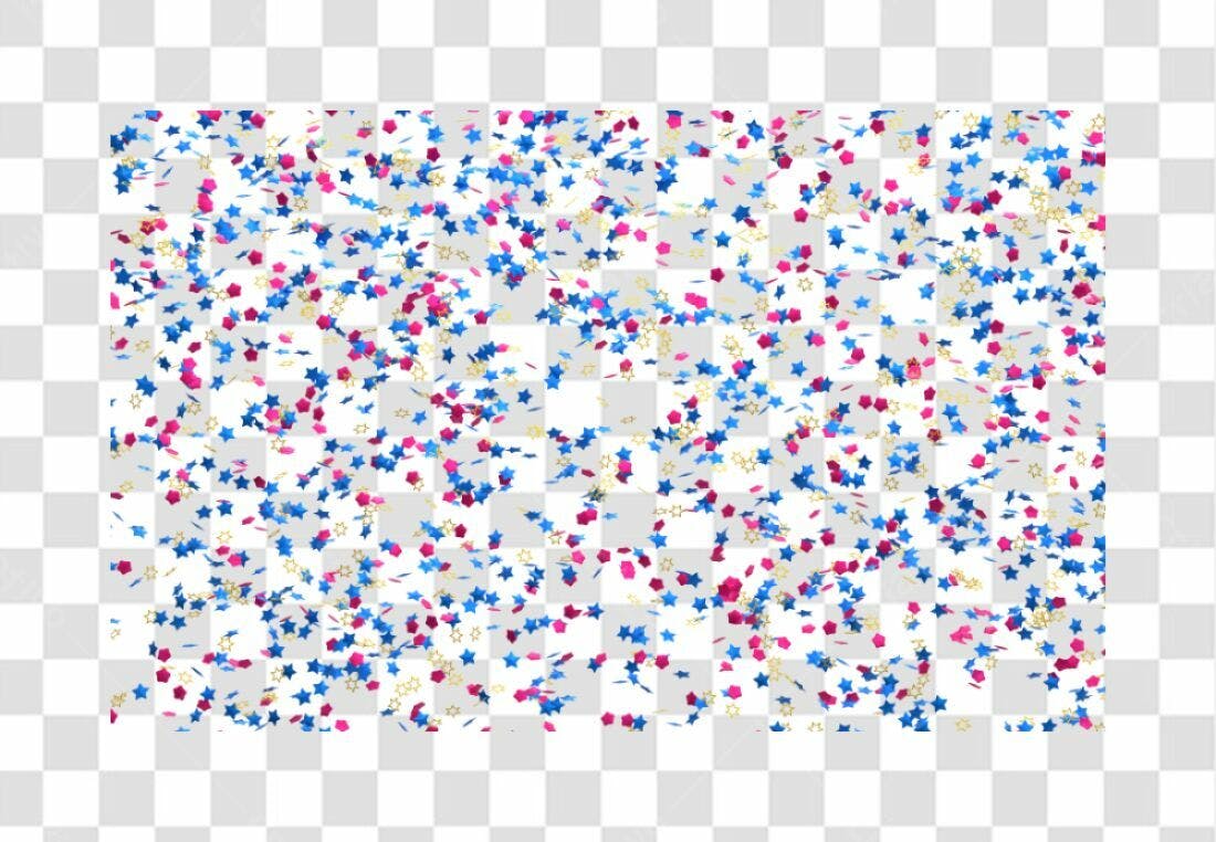 Confete PNG com fundo transparente para festa