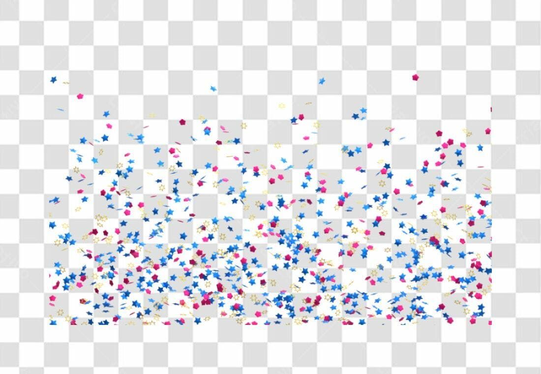 Confete PNG com fundo transparente para Festa