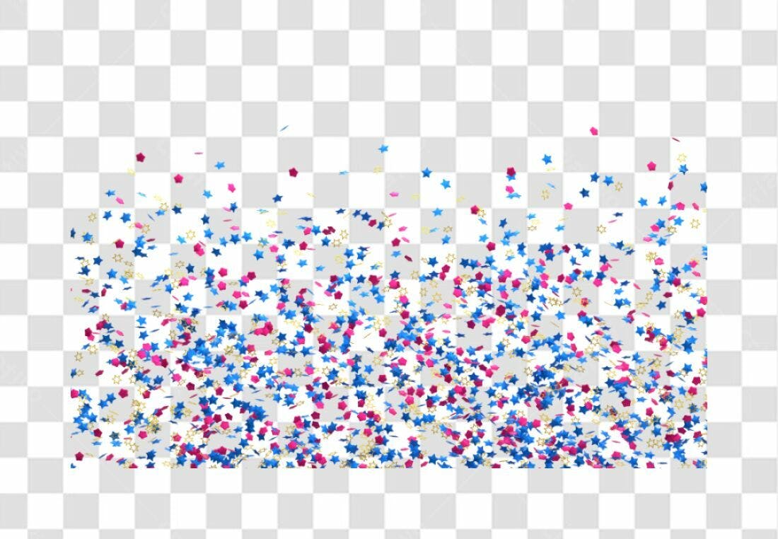 Confete PNG com fundo transparente