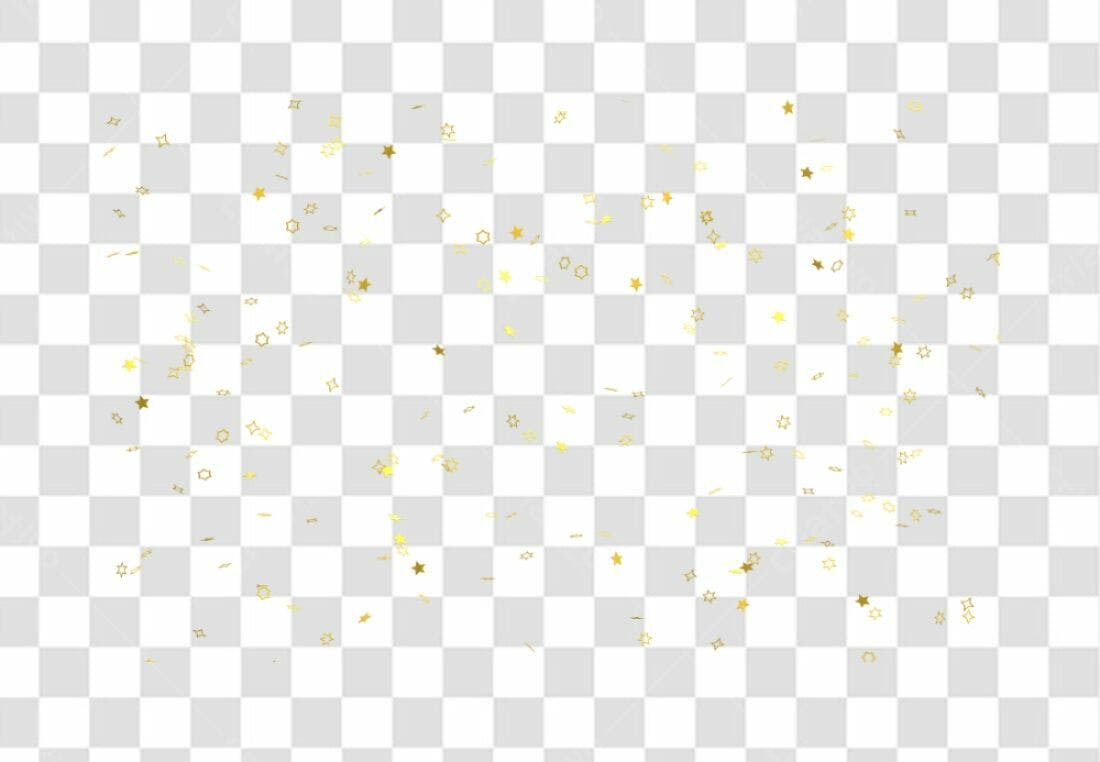 Icone de Confeito Estrelas Douradas PNG com fundo transparente