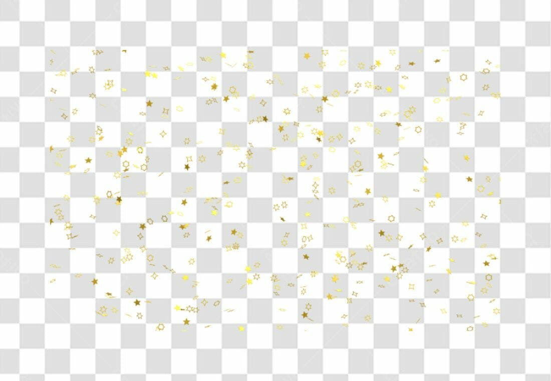 PNG Confeito Dourado Fundo Transparente