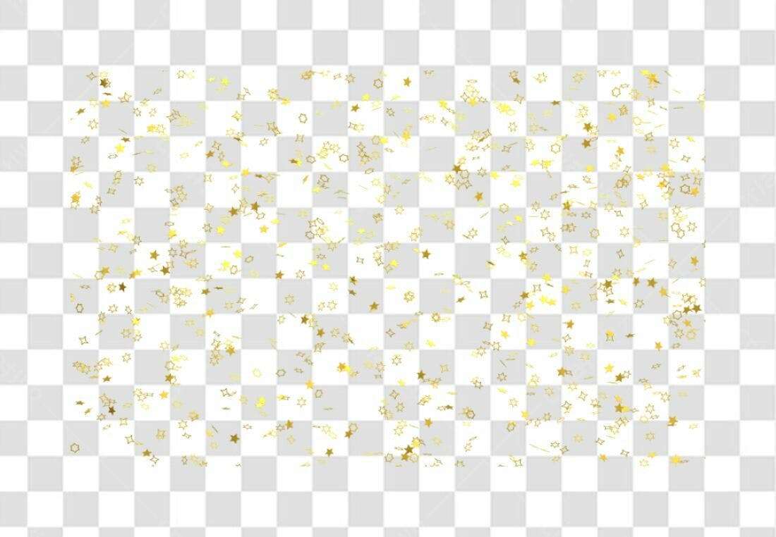 PNG Confeito Estrelas Douradas fundo transparente