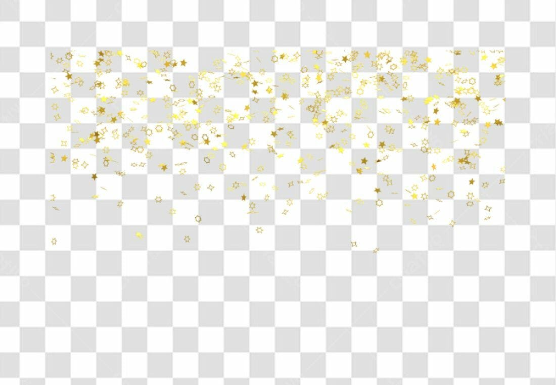 Decoração de Estrelas Douradas PNG com fundo transparente
