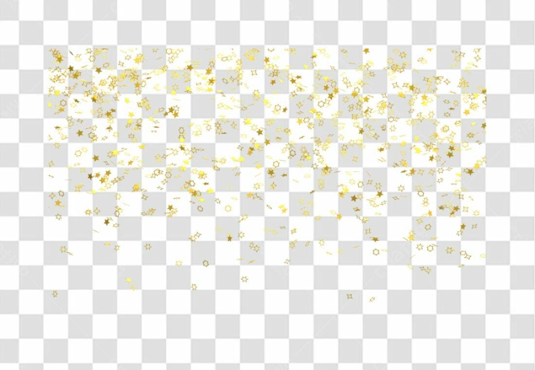 Decoração de Estrelas Douradas PNG com fundo transparente