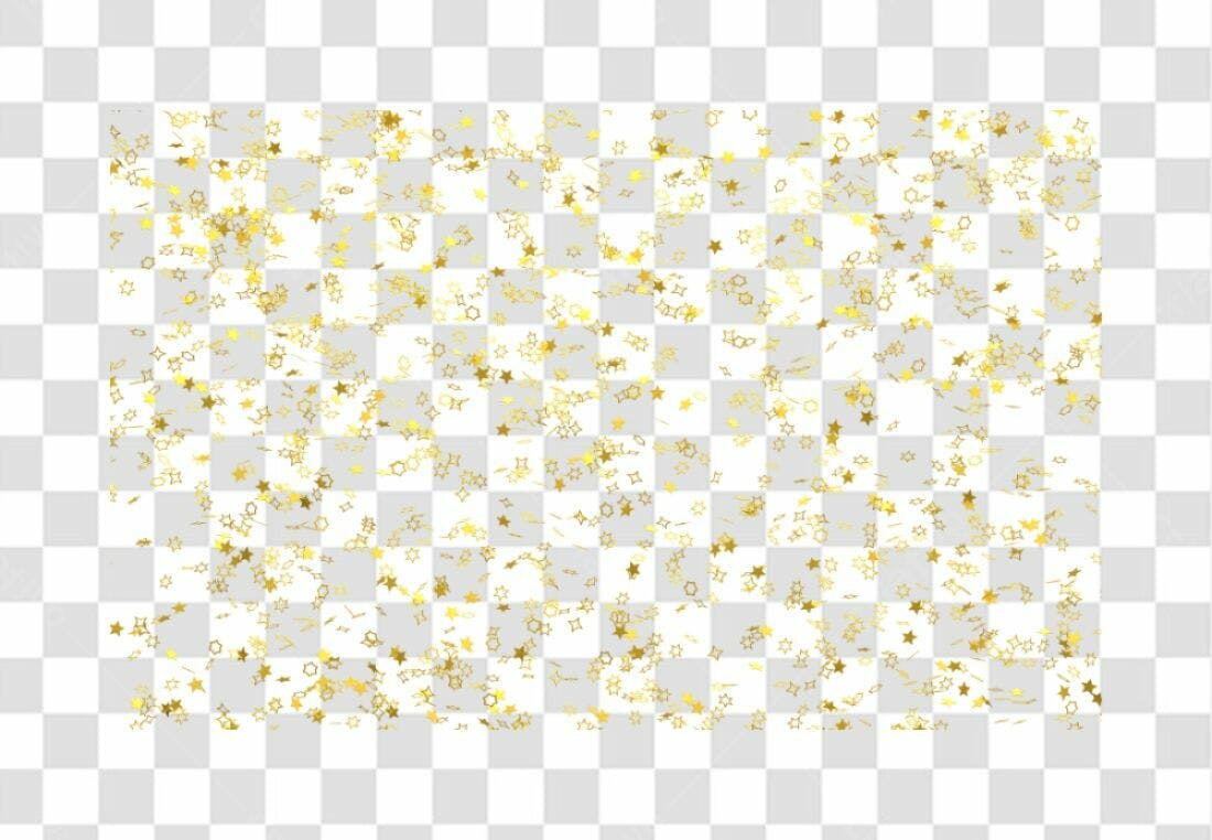 Confete PNG com fundo transparente Ouro Estrelas
